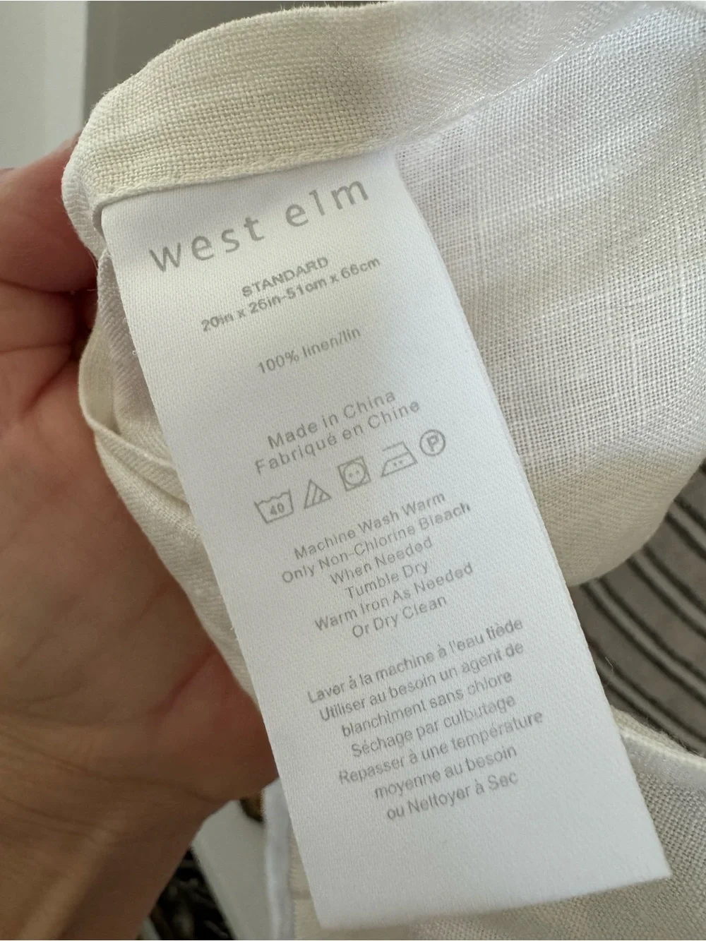 West Elm Standard Linen Pillowcases